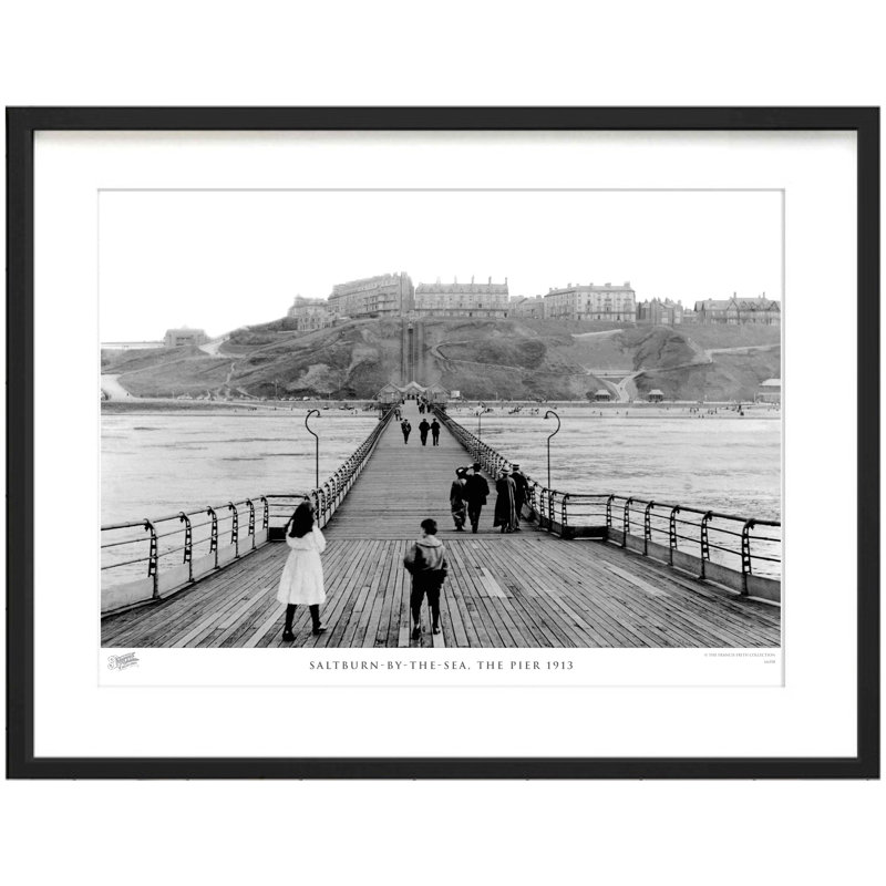 Saltburn By The Sea, The Pier 1913 - Single Picture Frame Print, 40cm H x 50cm W x 2.3cm D