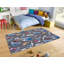 Race Track Tufted Grey/Blue Indoor Rug-62524773