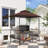 Canopies & Gazebos(must Include Frame) Metal Grill Gazebo With Storage, Modern Patio Bbq Shelter