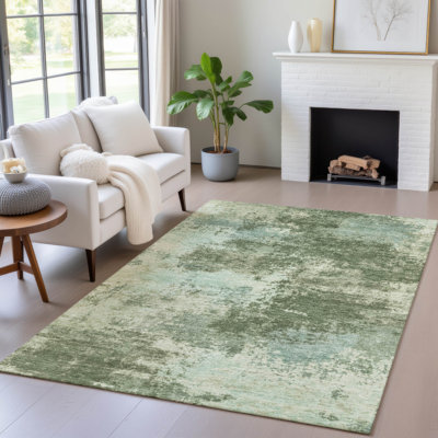 Tapis intérieur / extérieur Xhevrie lavable à la machine