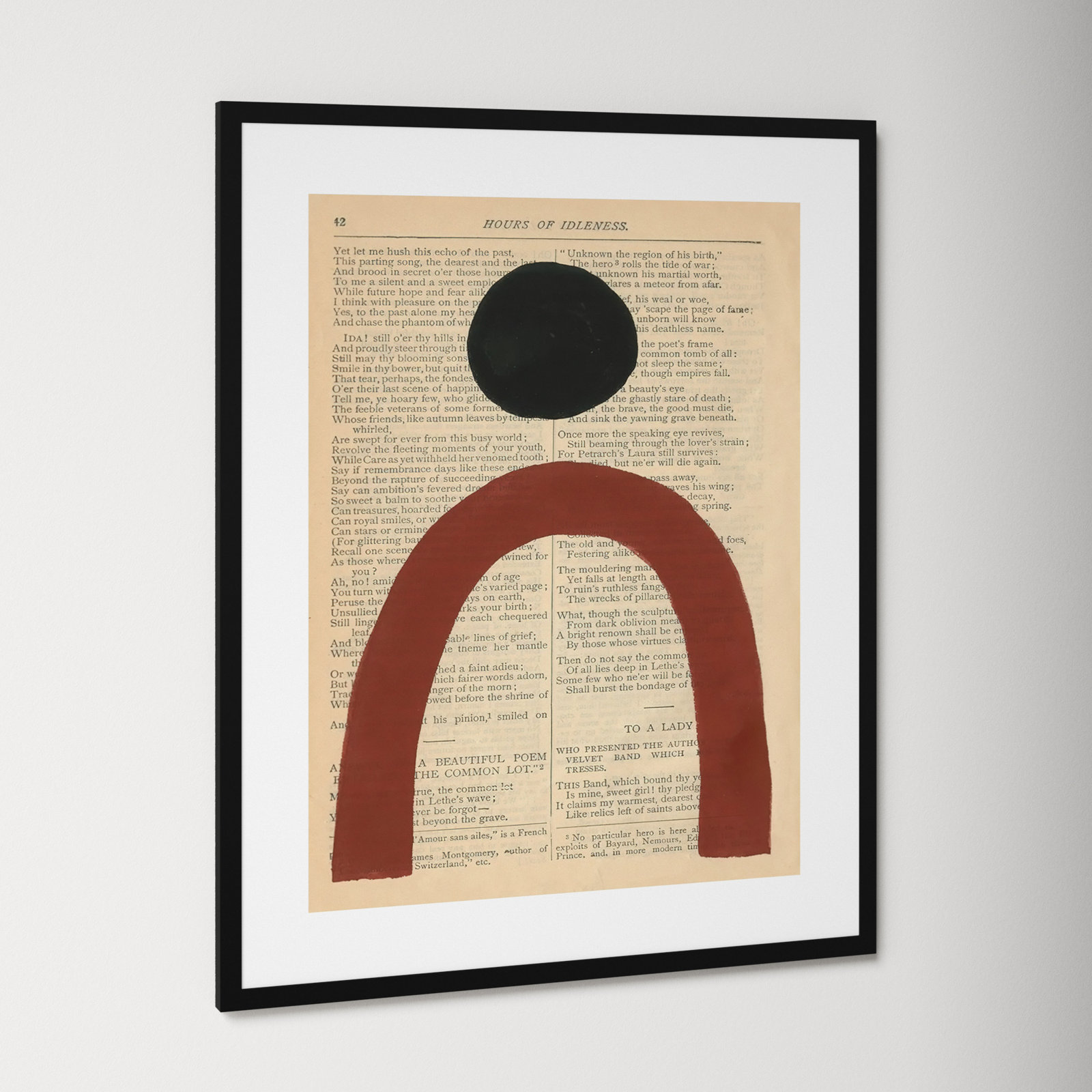 Modern Prose VI by W. Stramel, Black Framed Paper, 35.38" H x 28.38" W x 0.88" D