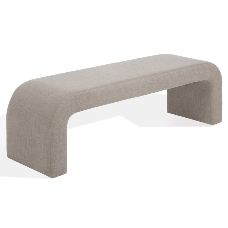 Banc rembourré Daine, Lin gris pâle