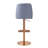 Lowther Stainless Steel,Vegan Leather Accent Stool-567945762