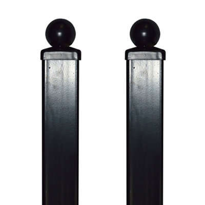 Poteau en métal pour barrière pour piétons H 7,5 pi x l 2,4 po