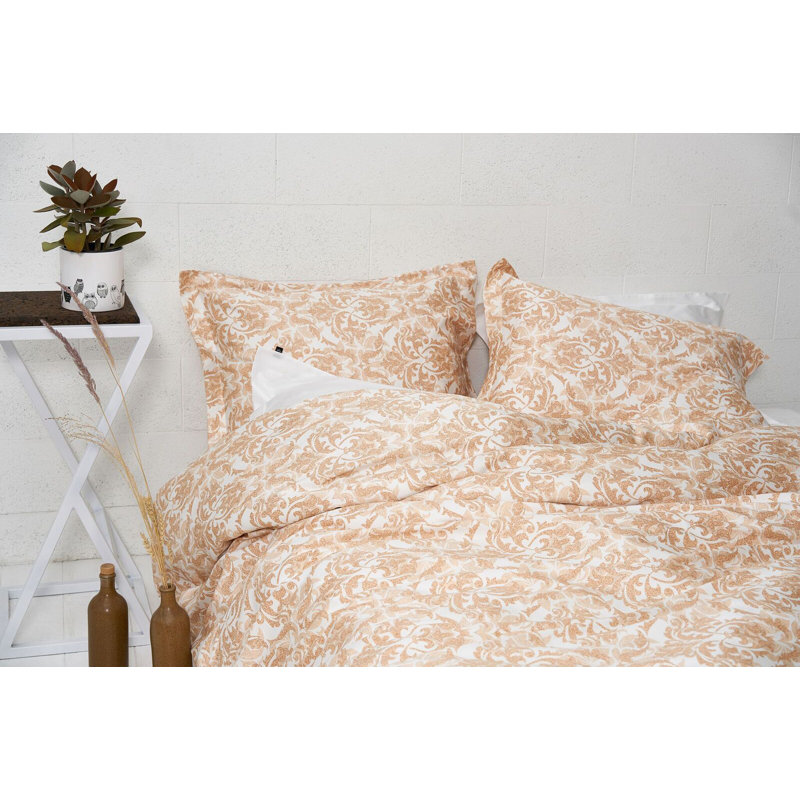 Alexandre Damask Duvet Cover Set with Pillowcases, Single Duvet Cover