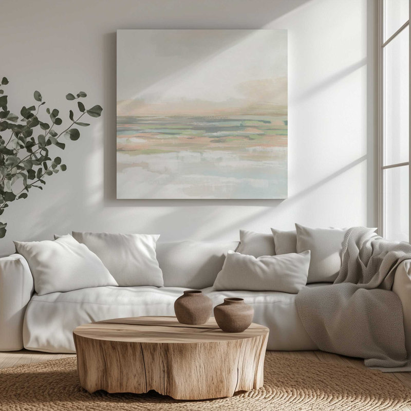 «Soft Breeze Over Fields I», reproduction sur toile tendue, H 12 po x l 12 po