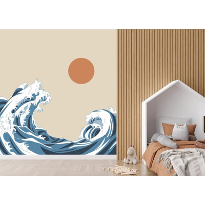 Adhésif mural / Vague océan, autocollant mural, art mural océan