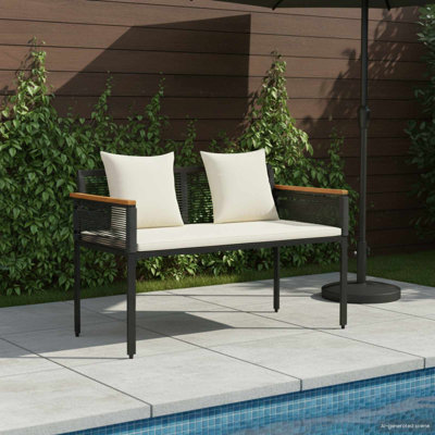 Poly Rattan Outdoor Bench