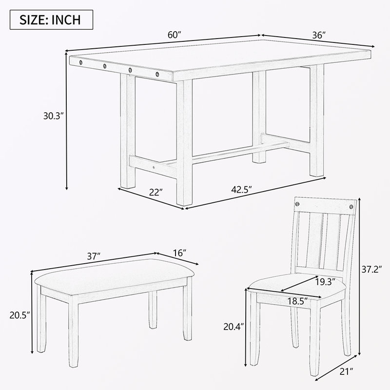 6 - Person Pedestal Dining Set