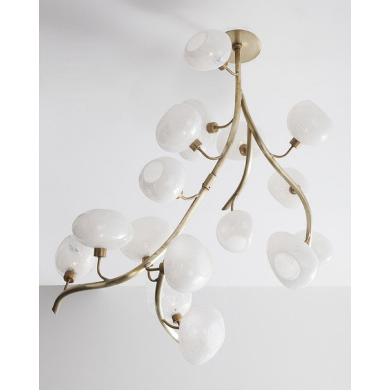 Sculpture de vigne unique ALAN MIZRAhi, Nickel brossé, Fumée, 46” Width x 54” Length x 40" Height
