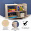 Chariot de rangement mobile en bois avec compartiments, bacs et roulettes Bright Beginnings
