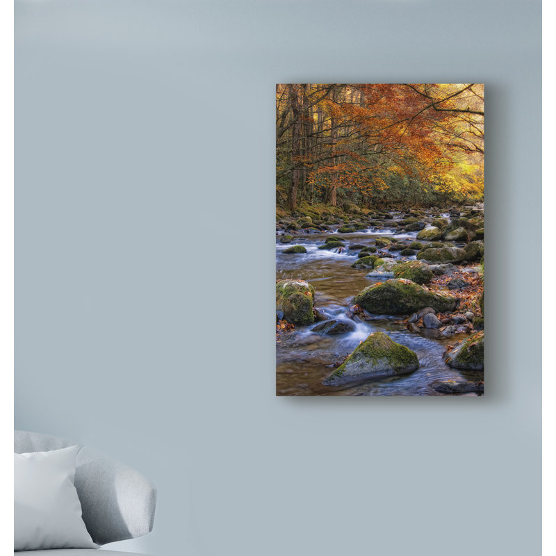 «Autumn on Little River» par Danny Head - impression sur toile, H 32 po x l 22 po x P 2 po