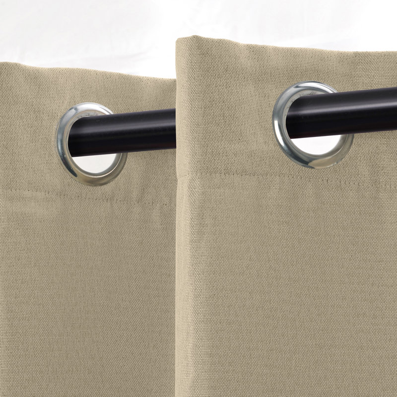 Panneau de rideau obscurcissant 100% polyester, Amande givrée, L 42 po x L 63 po