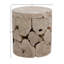 Briar 18-Inch Round Bleached Teak Root Block Style End Table