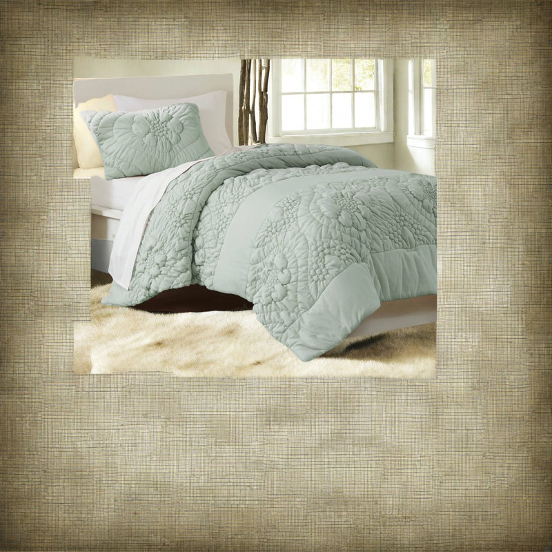 Ensembles de literie Cozy Sage, motif floral en polyester pour toutes les saisons