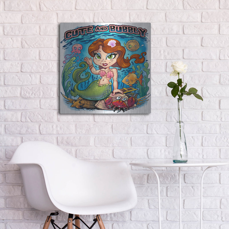 Dovecove «Kid Mermaid Underwater Gabarit» par Flyland Designs, art mural en métal
