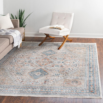 Kaleigh Beige/Blue/Gray Area Rug