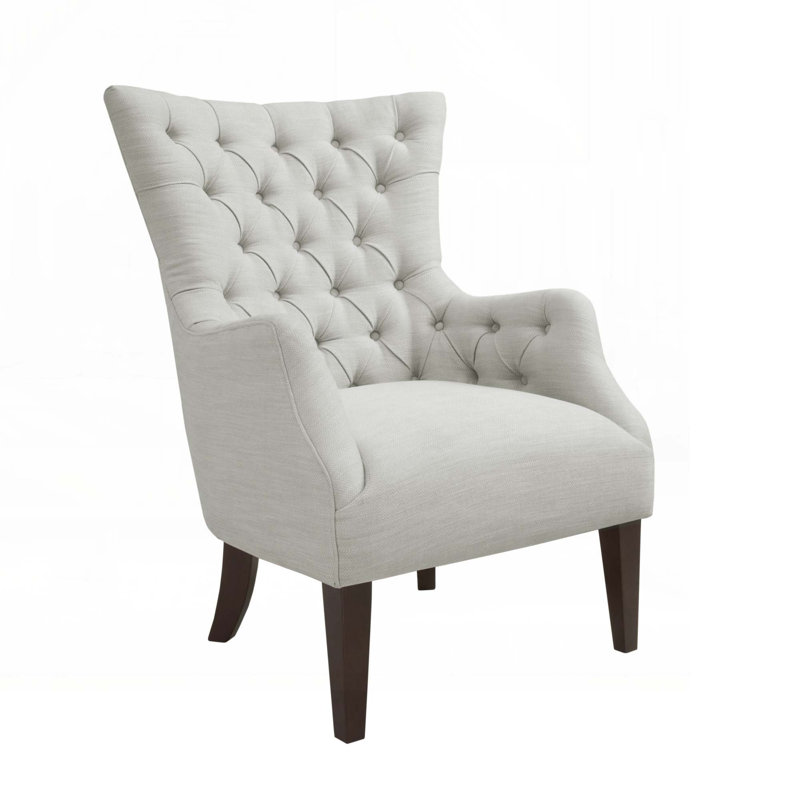 Chaise rembourrée en polyester avec 4 pieds