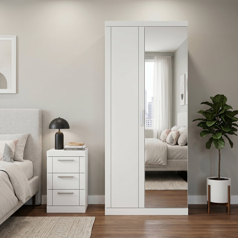 Kimberley Shine Bedroom Pair, White