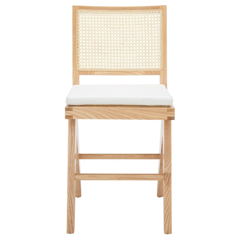 Colette Rattan Barstool, Natural, Short Stool (22.1" Seat Height)