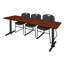 Table de formation Neyland Cain T-Base et 3 chaises empilables Zeng-32520383-32520382
