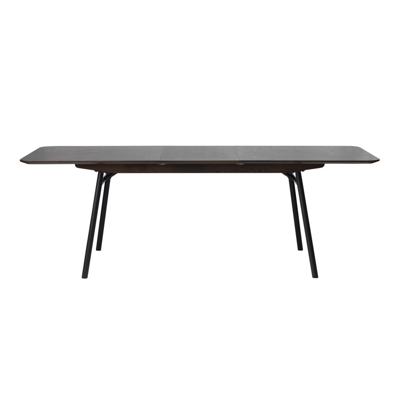Fleet Extendable Oak Metal Base Dining Table