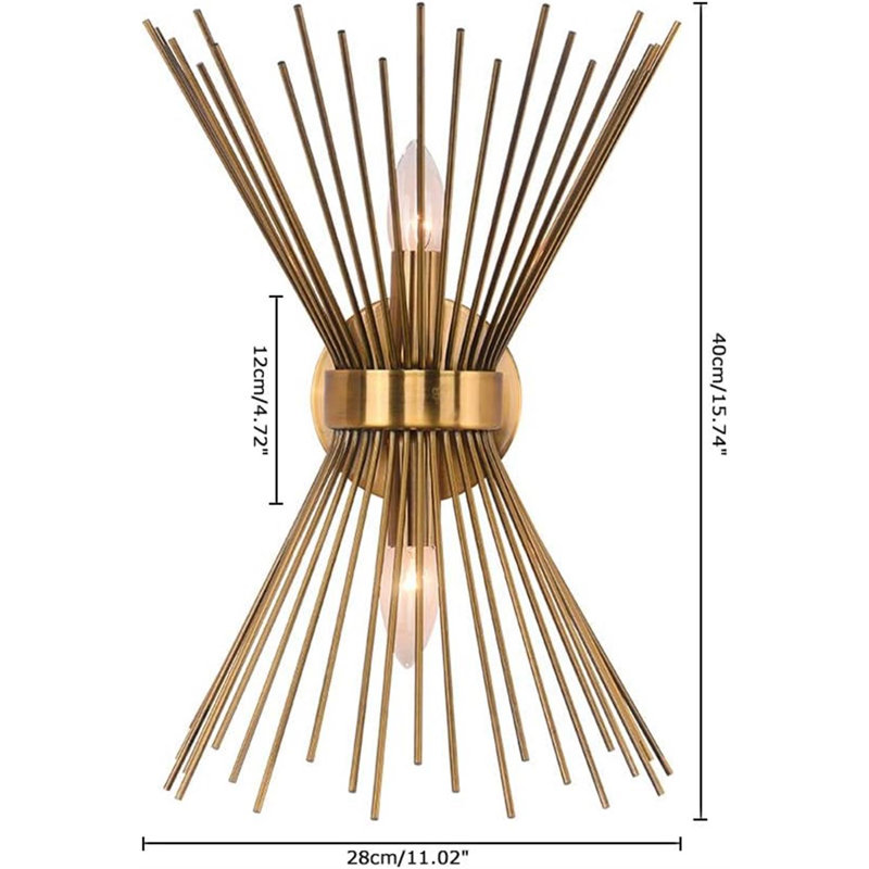 Nevaeha Corner Wall Light, Gold