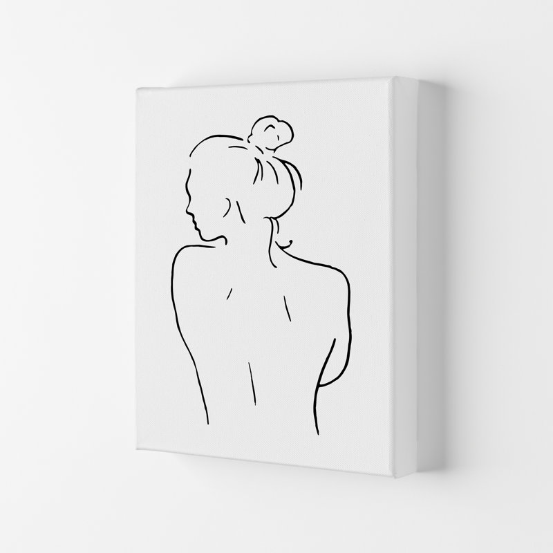 Body Sketches II - Female - Print, 84 cm H x 59.4 cm W x 4 cm D, Wrapped Canvas