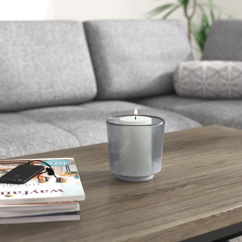 Porte-votive de table en verre Markisha, H 4 po x l 4 po x P 4 po
