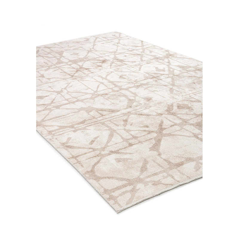 Contemporary Abstract Diamond Pattern Area Rug, Square 9'10"