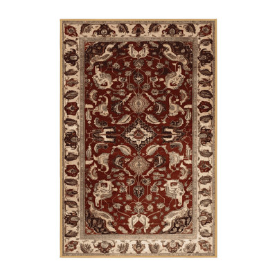 Machine Washable Persian Brown Area Rug