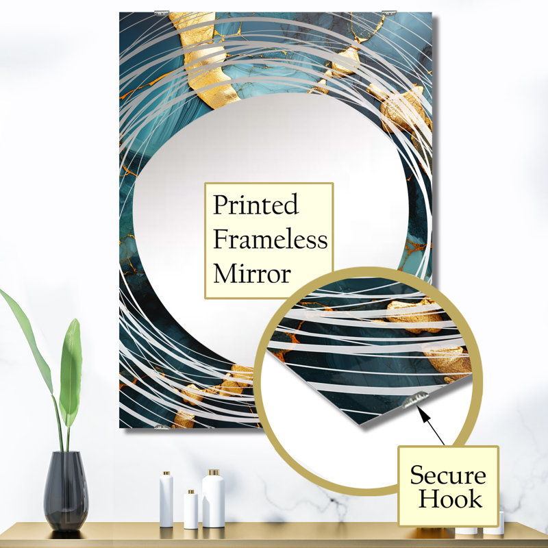 Tion - Miroir mural abstrait MIR137644, 40 po x 30 po