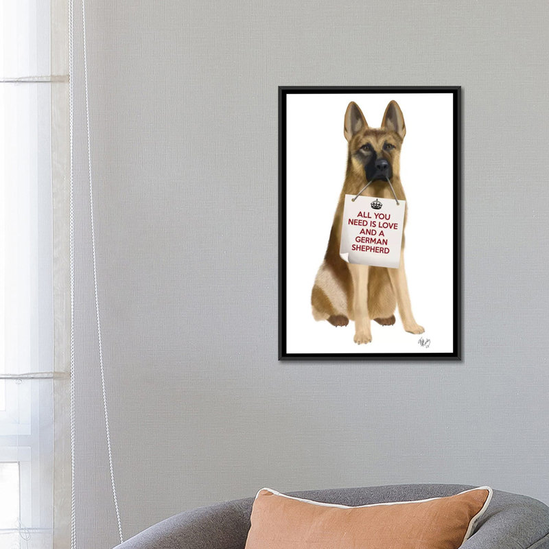 « all you need is love series : german berger », reproduction d’impression sur toile, H 60 po x l 40po x P 1,5 po