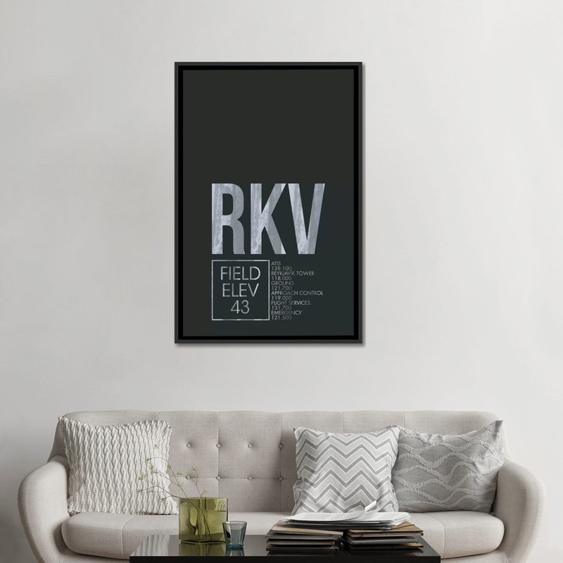 " Reykjavik " by 08 Left, 26" H x 18" W x 1.5" D, Black Framed Canvas, No Mat