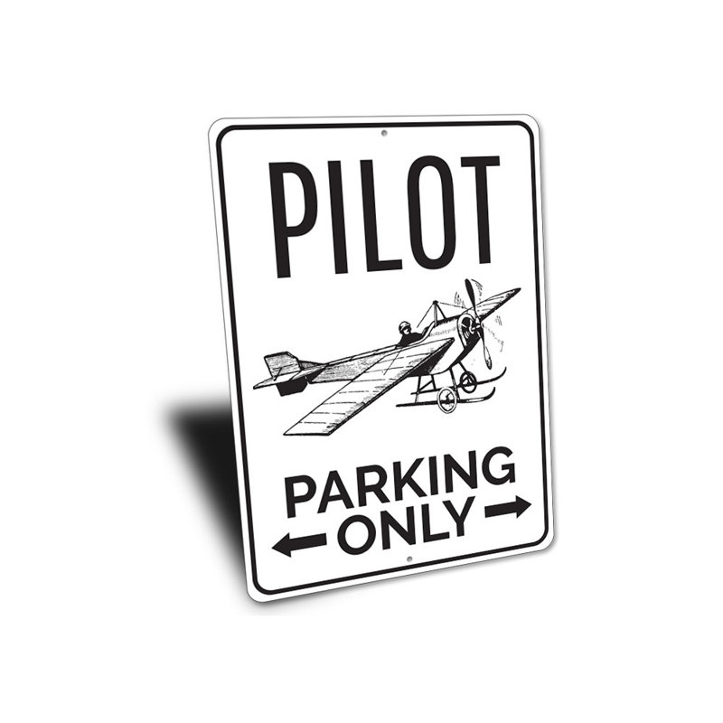 Enseigne pilote en aluminium, H 14 po x l 10 po x P 0,04 po