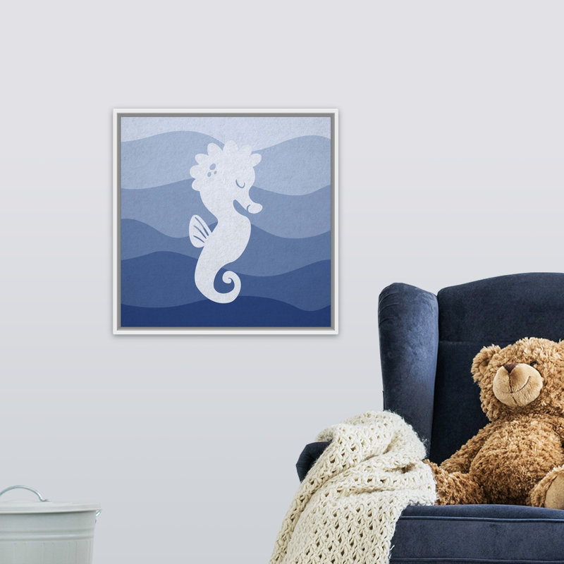 « hippocampe subaquatique de la chambre d’enfant », impression, H 20 po x l 20 po x P 1,75 po