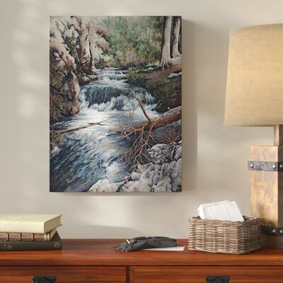 Clear Creek' Acrylic Painting Print on Wrapped Canvas -  Millwood Pines, C6906B648F8F43AD90DA5D3AB8E7B956