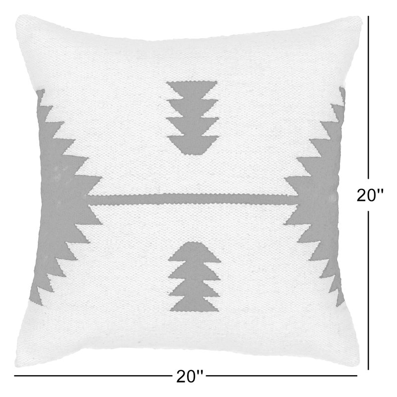 Jude Geometric Cotton Blend Throw Pillow, Down