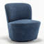 Stevie Boucle Swivel Barrel Chair-24380980