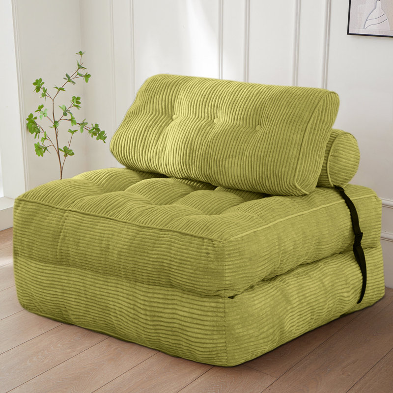 Boneless 8" Futon mattress, Folding Sofa Bed, Green, Double