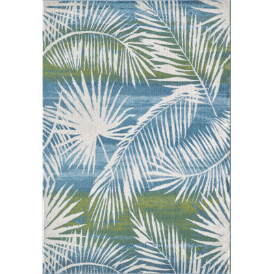 Tapis ivoire / vert Alessa