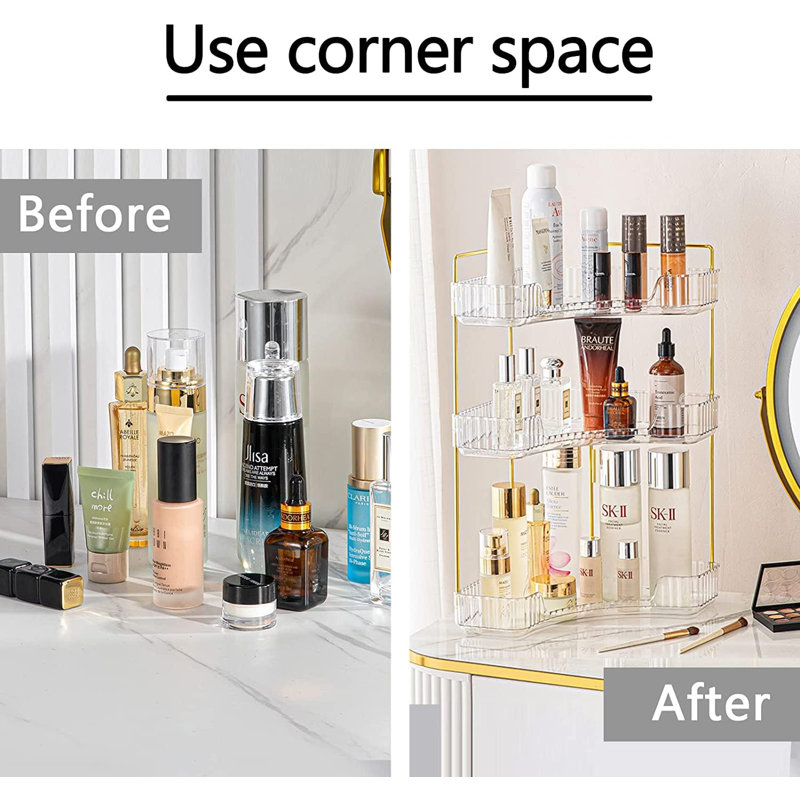 Bellay Acrylic Makeup Organiser, White