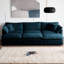 Ensemble de canapé modulaire en forme de U 6 places avec 3 repose-pieds - Canapé modulaire réversible en chenille avec assise profonde, 5 coussins et revêtement ultra doux, configuration de mobilier de salon flexible-1154098773
