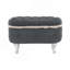 Banc de rangement 29,5 po, banc de bout avec repose-pieds capitonné en tissu et capitonné-2101493778