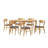 Jeffie 6 - Person Four Leg Dining Set-1594155084-1594155089