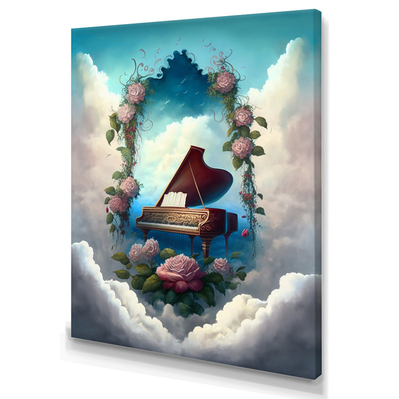 Piano Heaven III - reproduction sur toile, H 20 po x l 12 po x P 1 po, Toile tendue