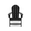 Chaise noire en bois massif, ergonomique pour l'extérieur. Poids : 17,6 kg. Installation professionnelle incluse. Parfait pour décorer votre terrasse.