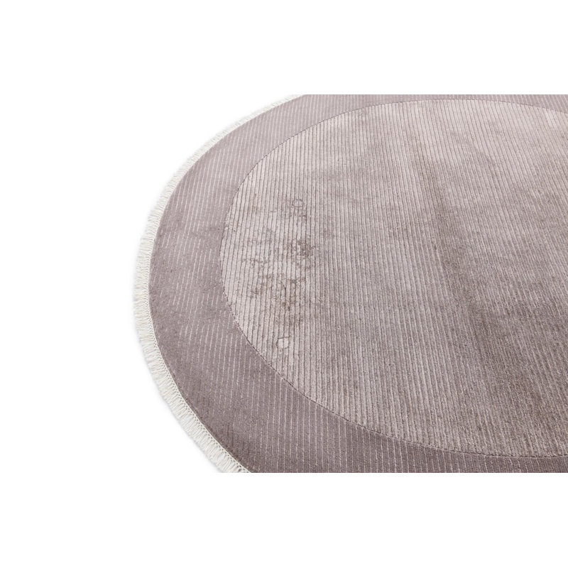 Tapis rond brun clair Osborne