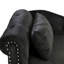 Chaise contemporaine contemporaine en velours noir avec rangement et rembourrage confortable-1200476132