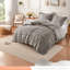 Luxury Faux Fur Bedding Sets, King/cal King, Modern Style For Home